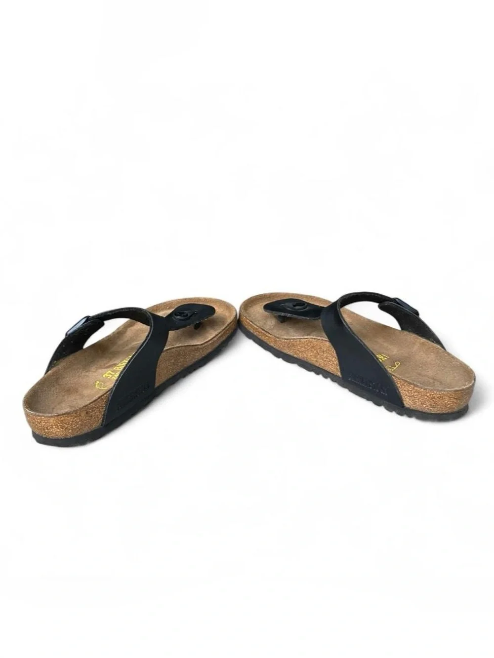 Birkenstock Gizeh Black Birko-Flor Thong Sandals EU 37 Womens 6 Regular Width